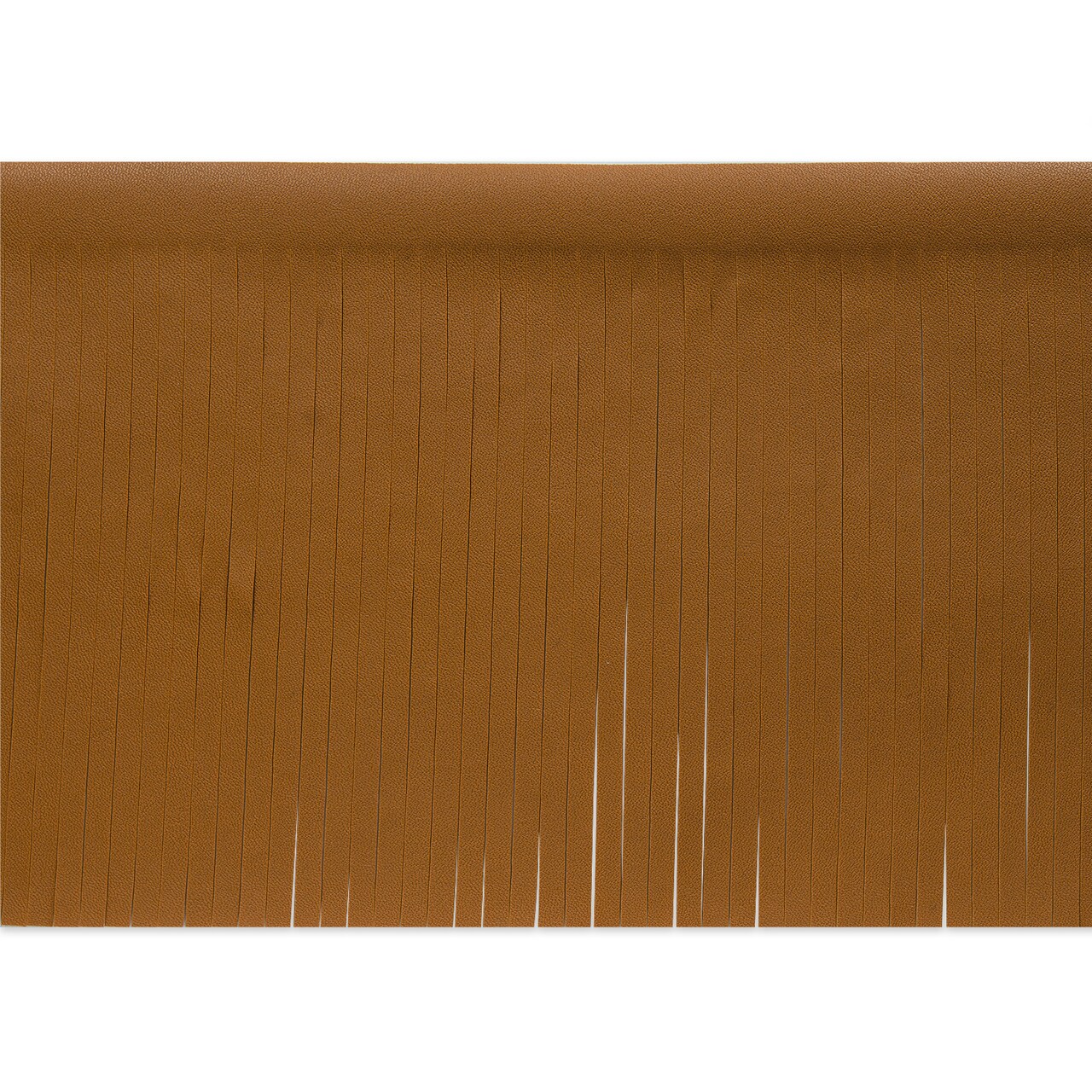 5 Yards of 6" Matte Finish Vegan Leather Fringe Trim | 5 yard cut